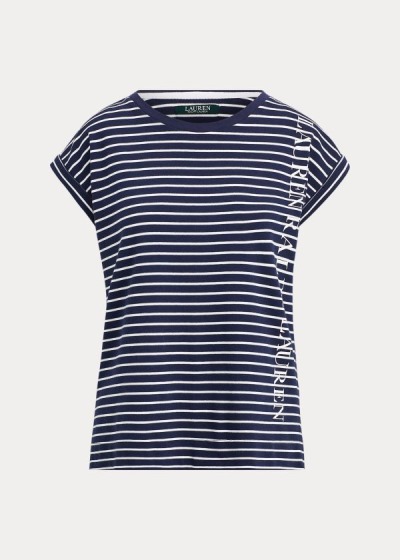 Camisa De Dormir Ralph Lauren Mujer Azul Marino - Logo Cotton-Blend - BGIUL7120